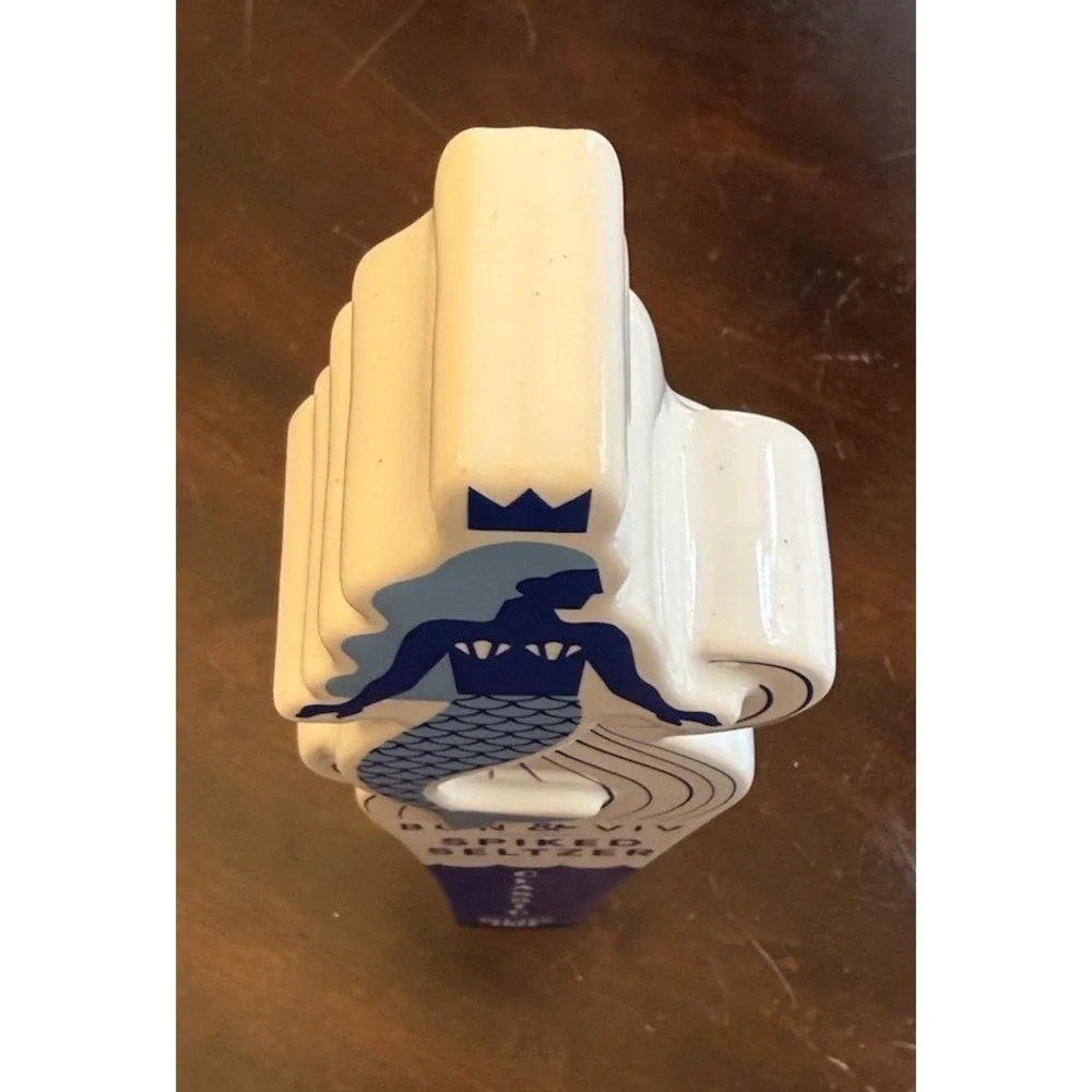 Bon & Viv Spiked Seltzer Beer Tap Handle Mermaid Classic Blue White Figural